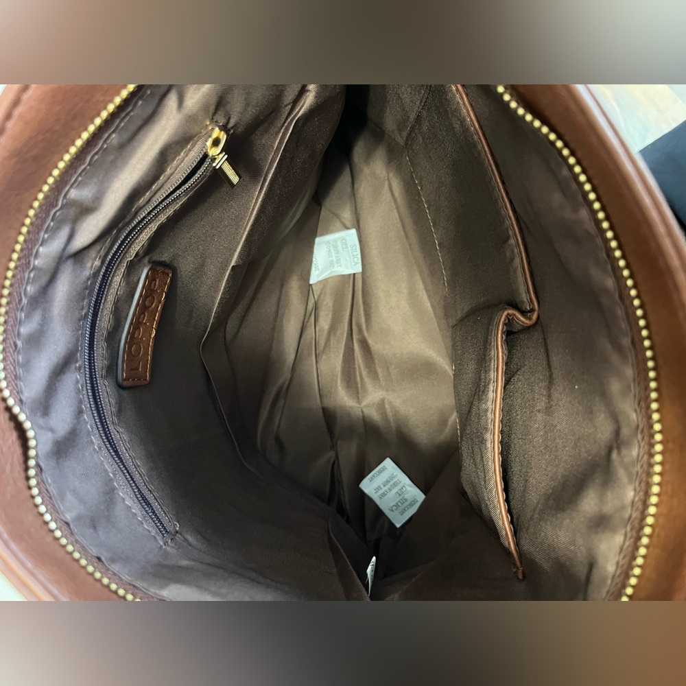 NWT Brown Leather Crossbody Bag - Picture 6 of 14